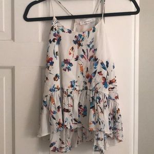 Women’s tank top, with a peplum at the bottom